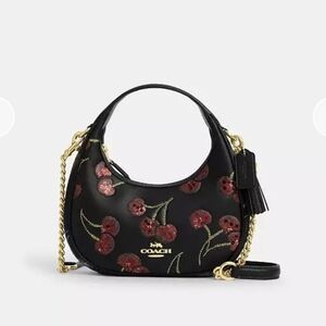 Coach Carmen Mini Crossbody Bag With Cherry Print
